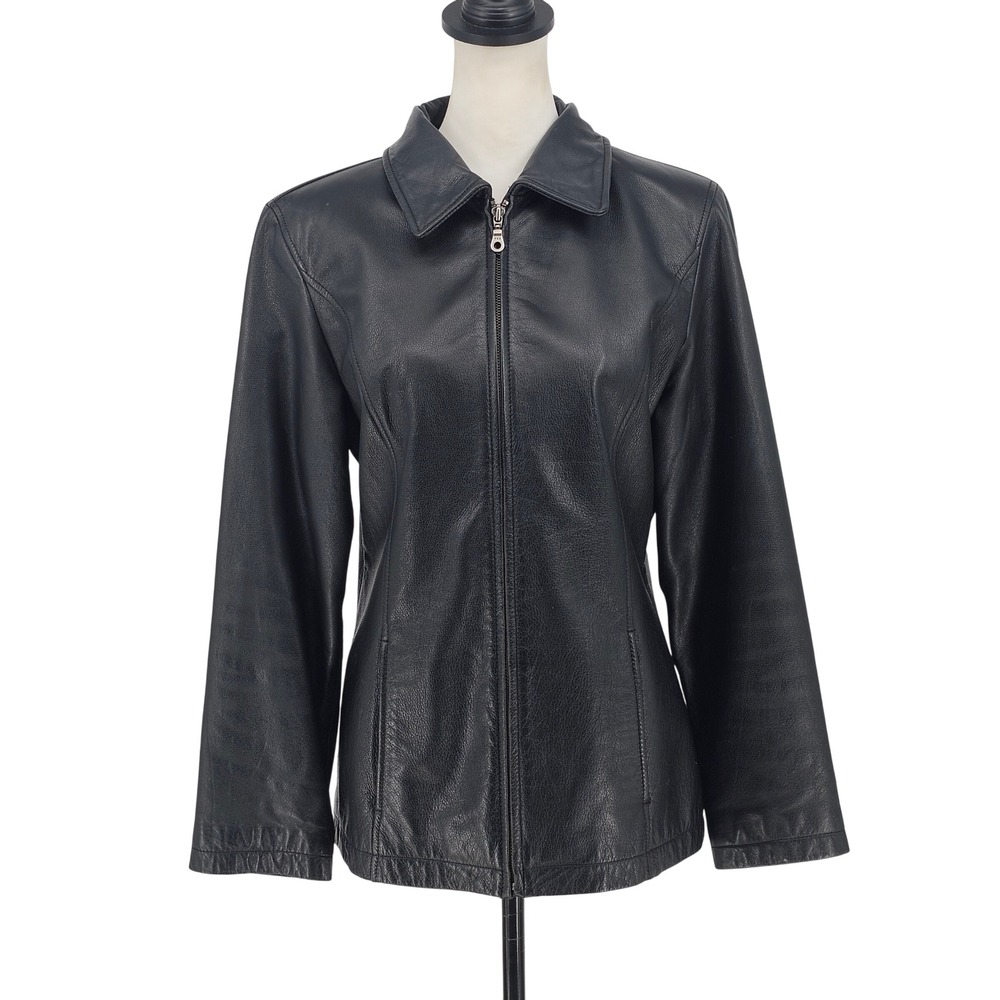 Outbrook Leather Jacket Womens S Black Moto Biker Goth Grunge Baddie Classic